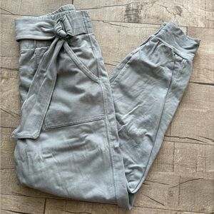 Anthropologie Pale Blue/Green Sydney Tie-Waist Joggers
